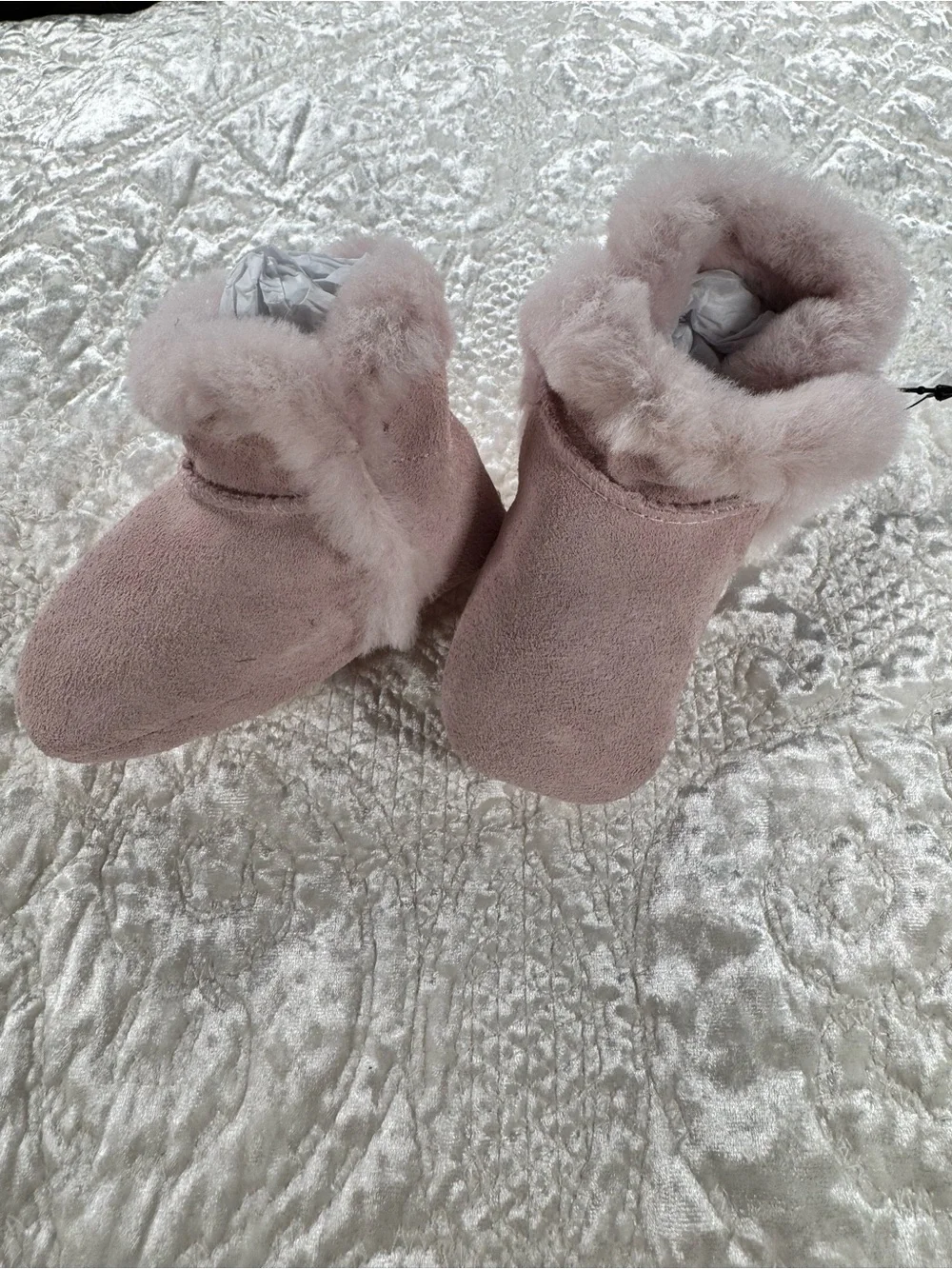 UGG Kids Pink Faux-Fur Bootie Slippers purchased from Nordstrom Rack